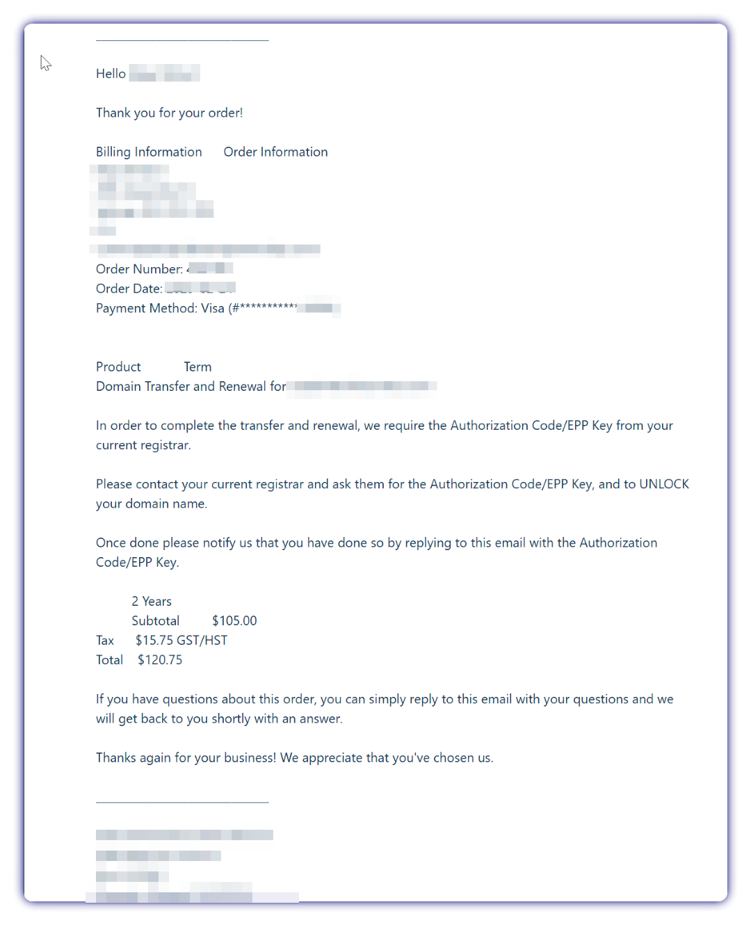 Scam Email