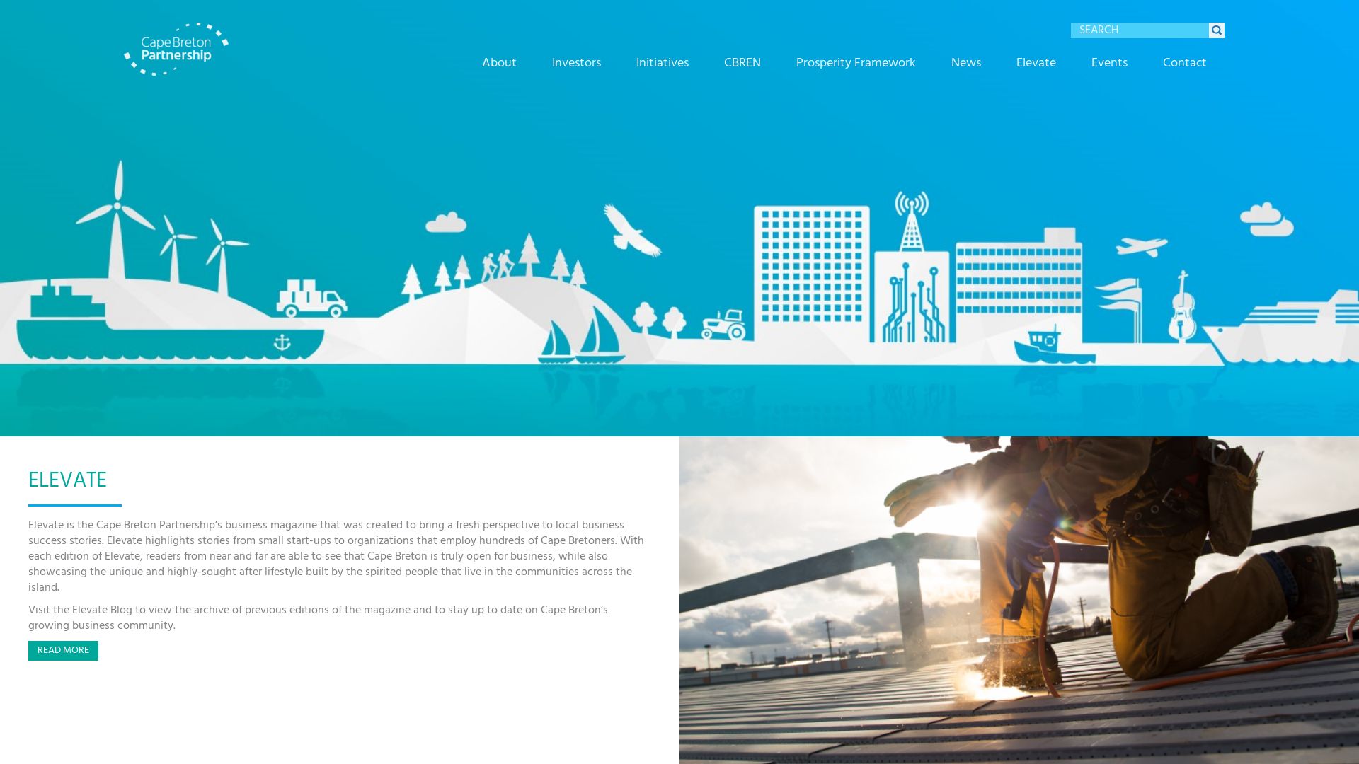 Screenshot of Cape Breton Partnership