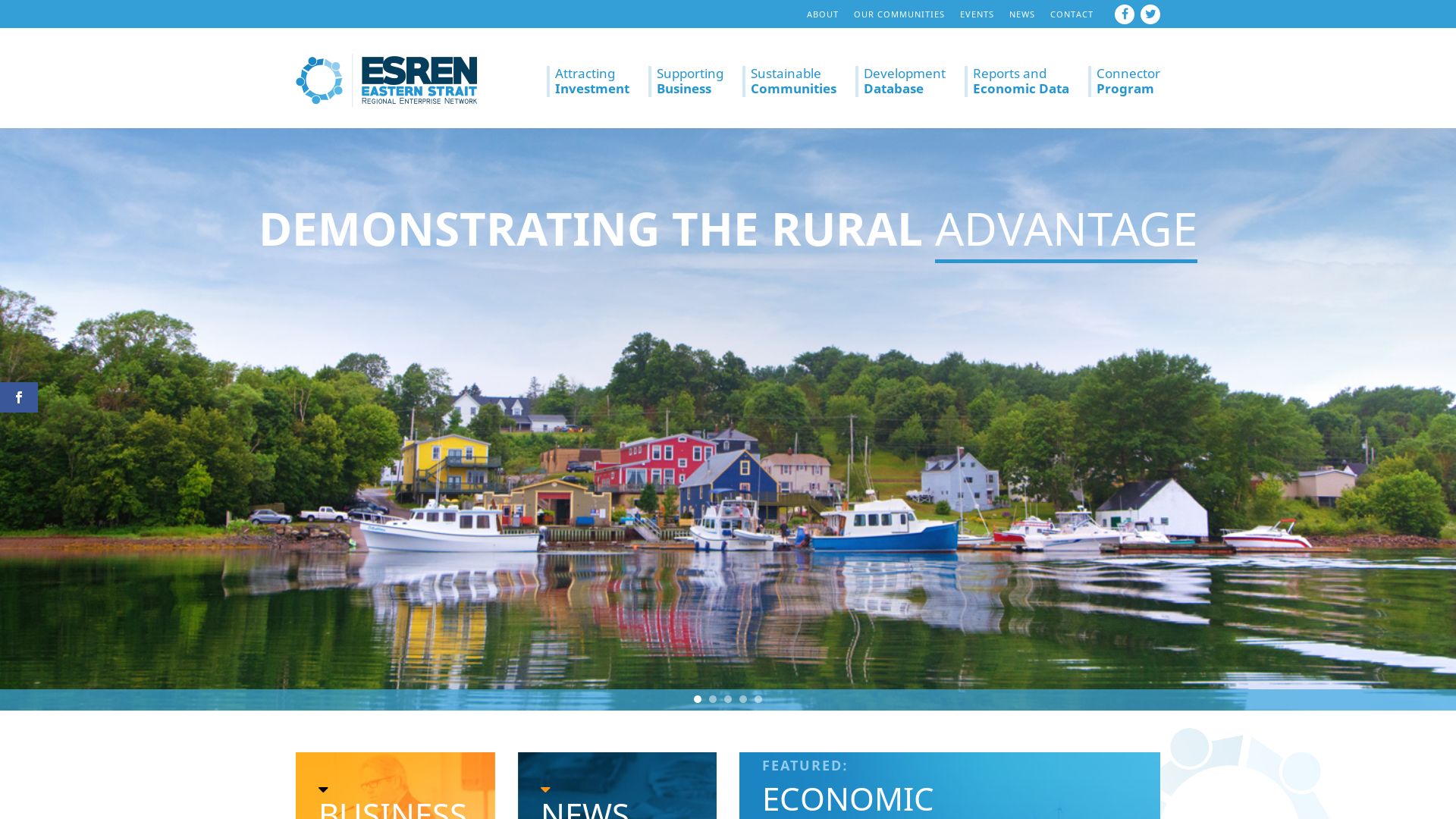 Screenshot of Eastern-Strait Regional Enterprise Network (ESREN)