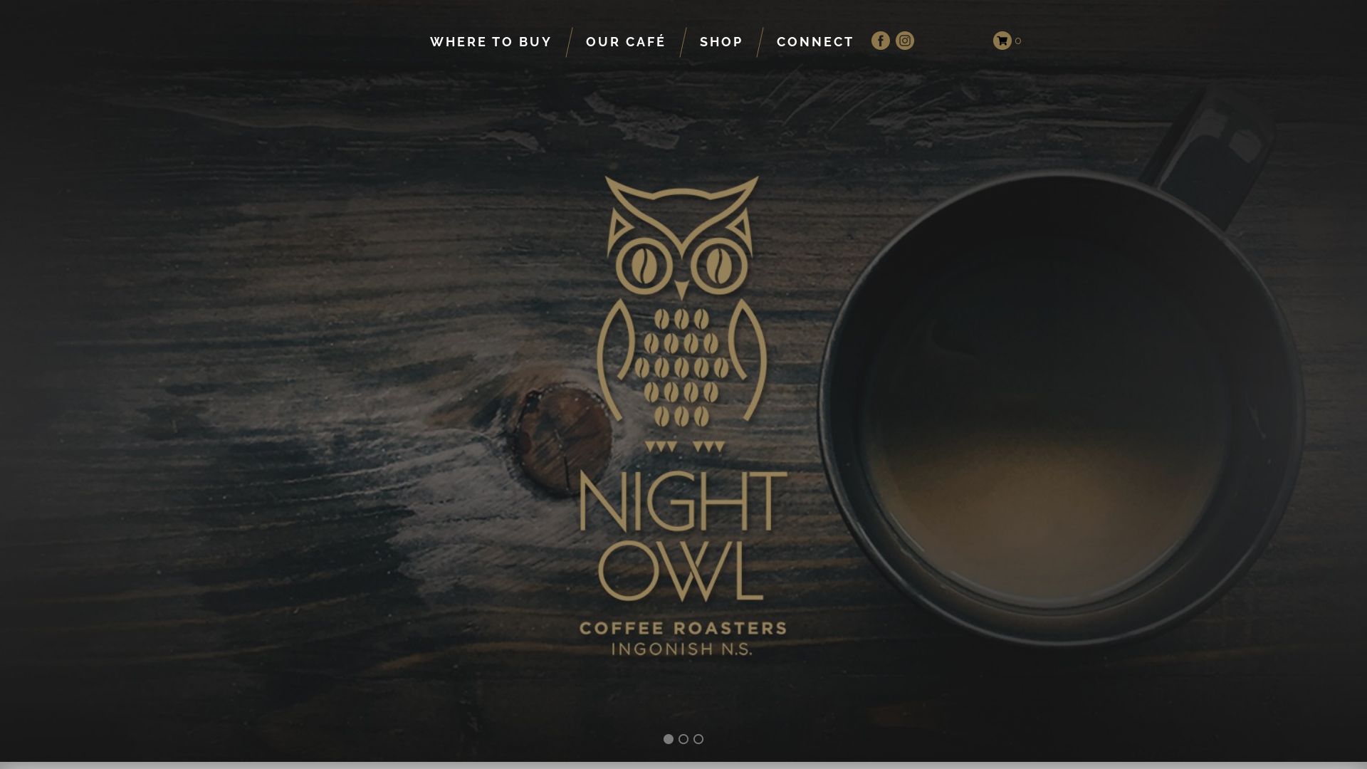 Screenshot of Night Owl Coffee Roasters